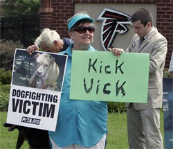 michael vick protesters