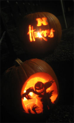 Husker halloween pumpkin carving