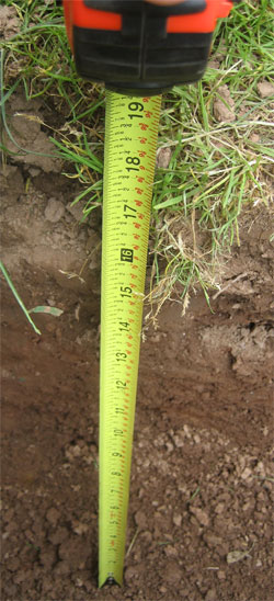 18 inch gutter trench