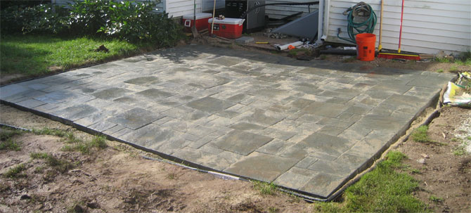 main patio area pavers