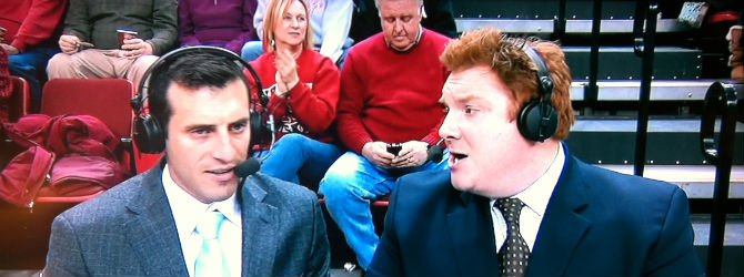 mom and dad at halftime at the nebraska basketball game