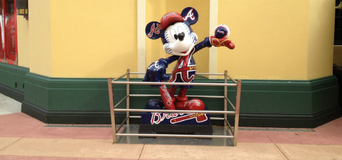 Atlanta Braves styled Mickey Mouse