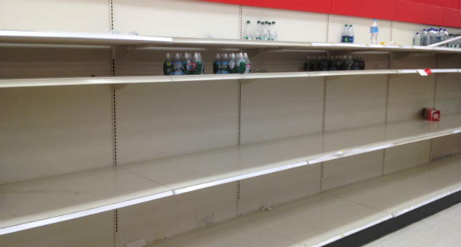 no water left at target