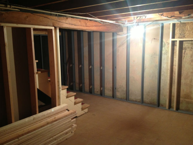 framing in the basement