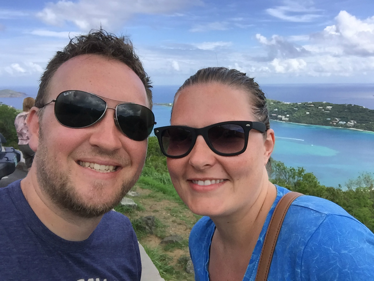 Two of us overlooking Magens Bay