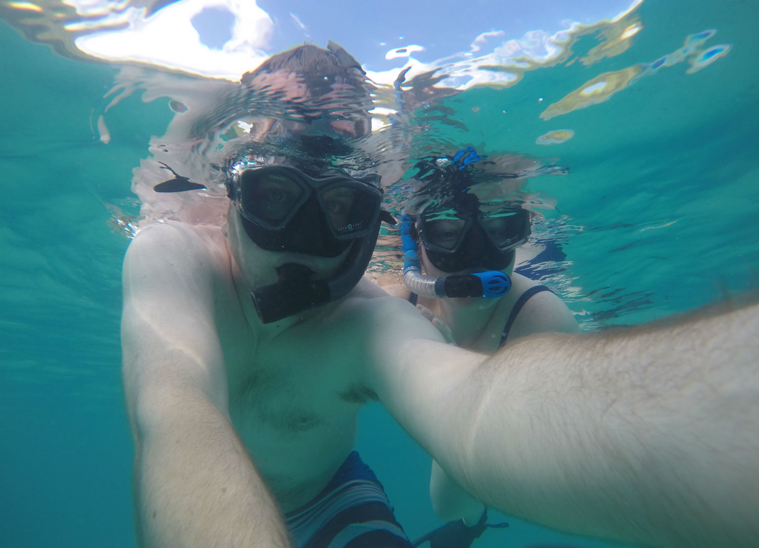 Snorkeling off of Maho Bay