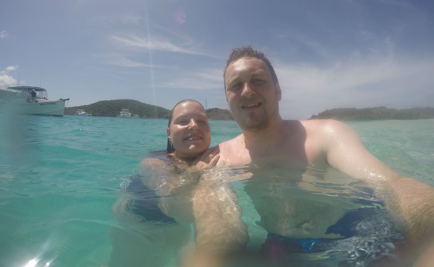 Swimming outside of Sandy Spit