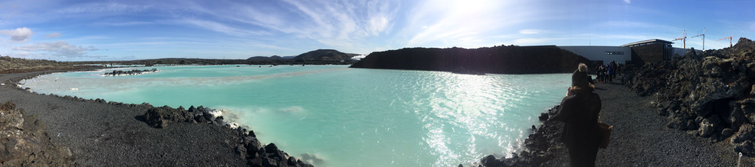 View right outside of the Blue Lagoon