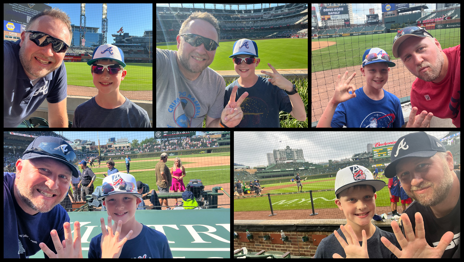Henry and I attending five baseball games in six days