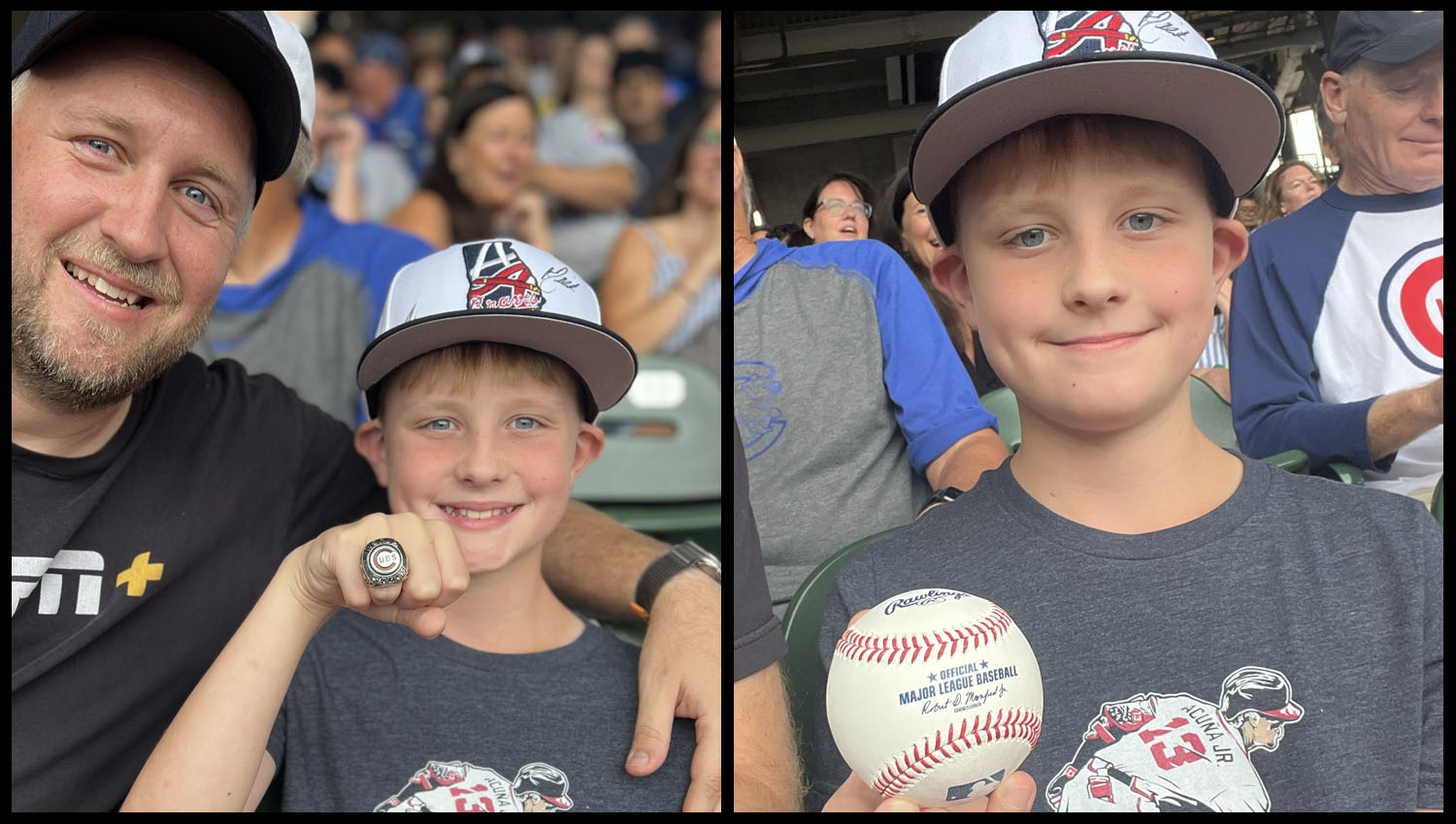 Game used baseball and world series ring